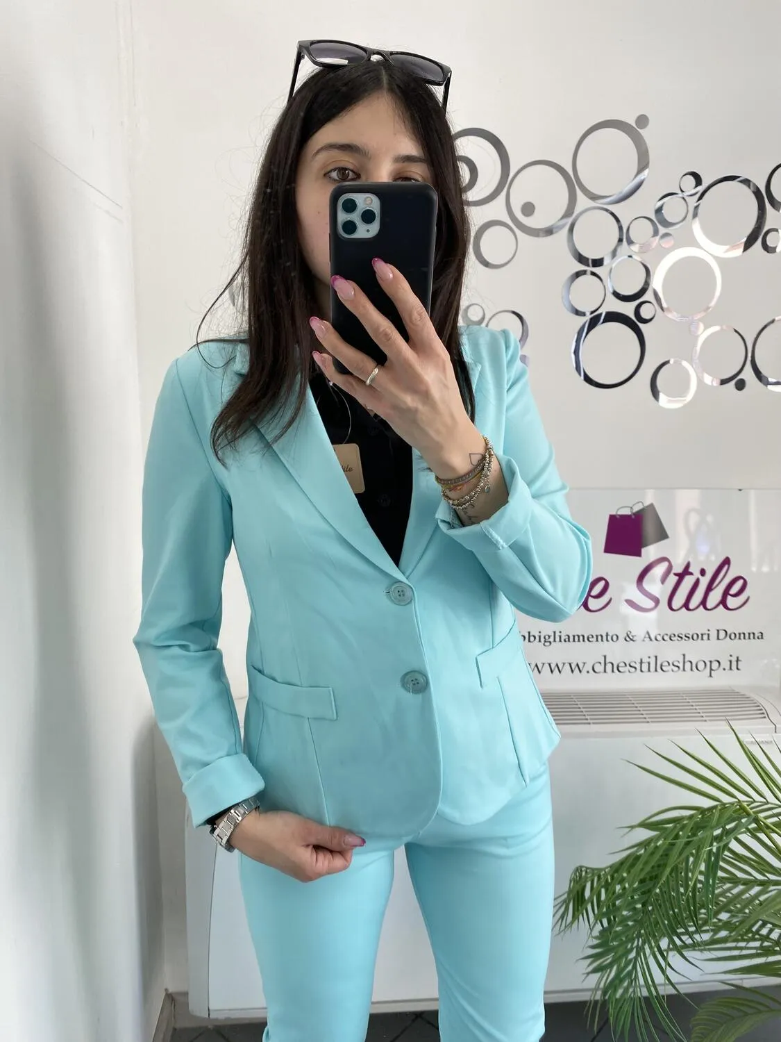 NEW Completo acqua in viscosa giacca e pantalone