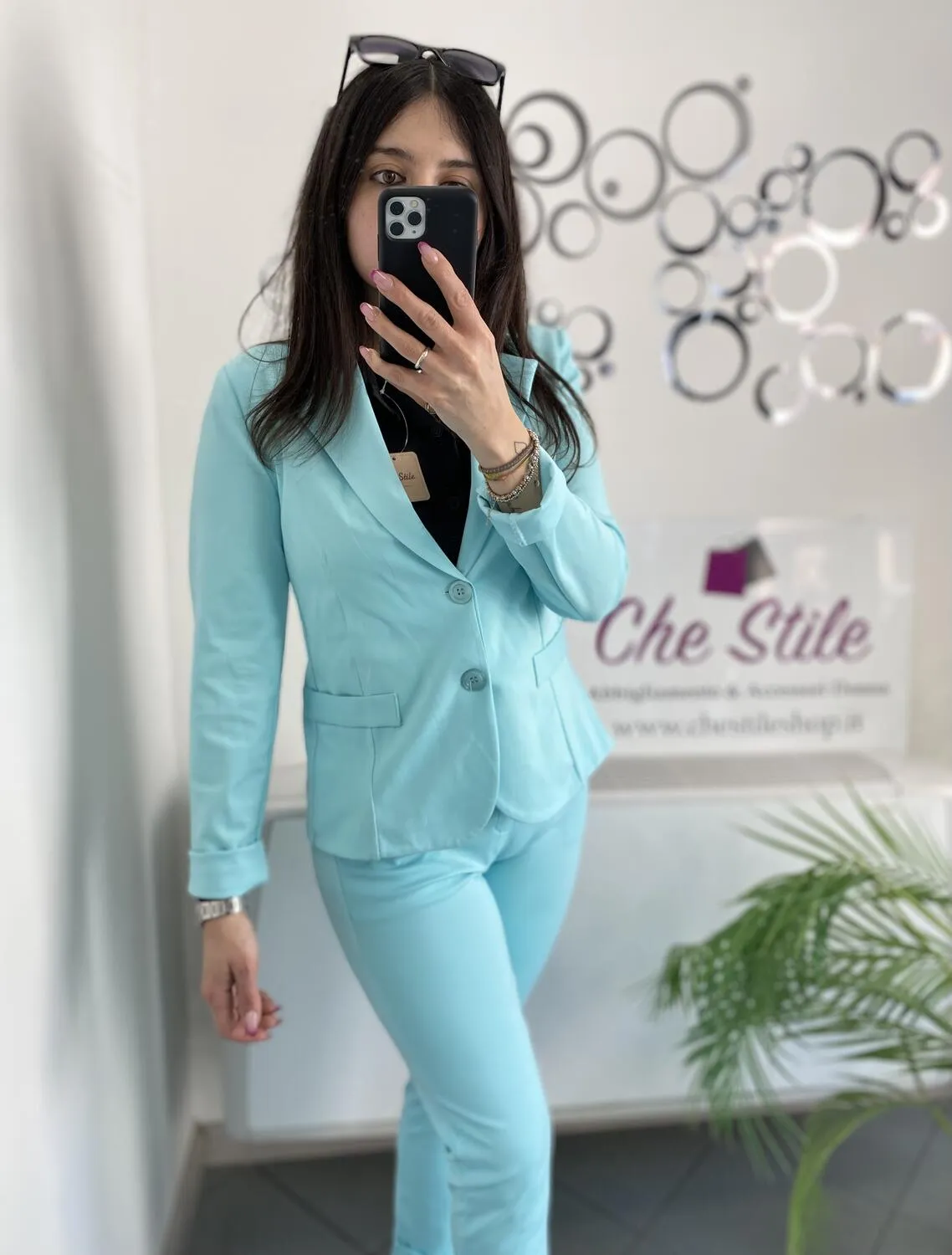 NEW Completo acqua in viscosa giacca e pantalone
