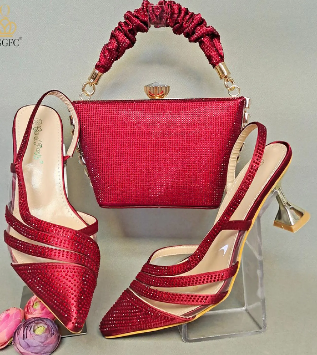 Nigerian Women Royal Blue Shoe Bag Set Bag Shoe Set Nigeria Party Size Nuovo