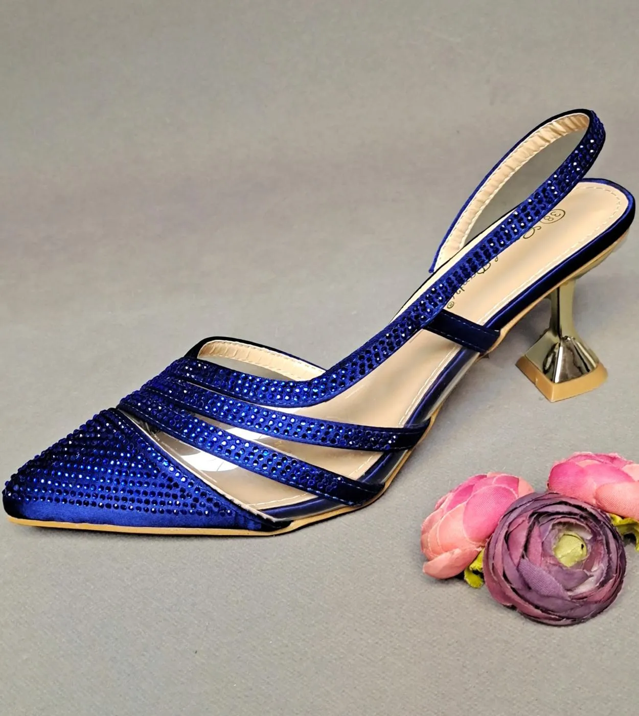Nigerian Women Royal Blue Shoe Bag Set Bag Shoe Set Nigeria Party Size Nuovo