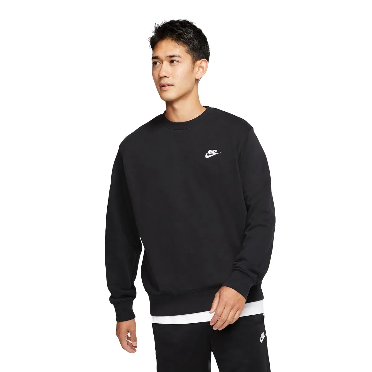 Nike Felpa Girocollo Nsw Club Uomo Nero