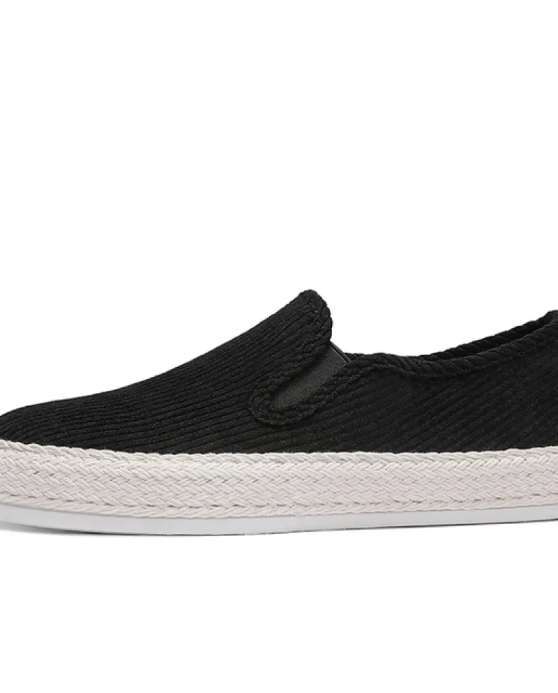 Nuovi mocassini in velluto a coste da uomo, traspiranti e confortevoli, classici slip on sneakers, slip estivi, scarpe da guida