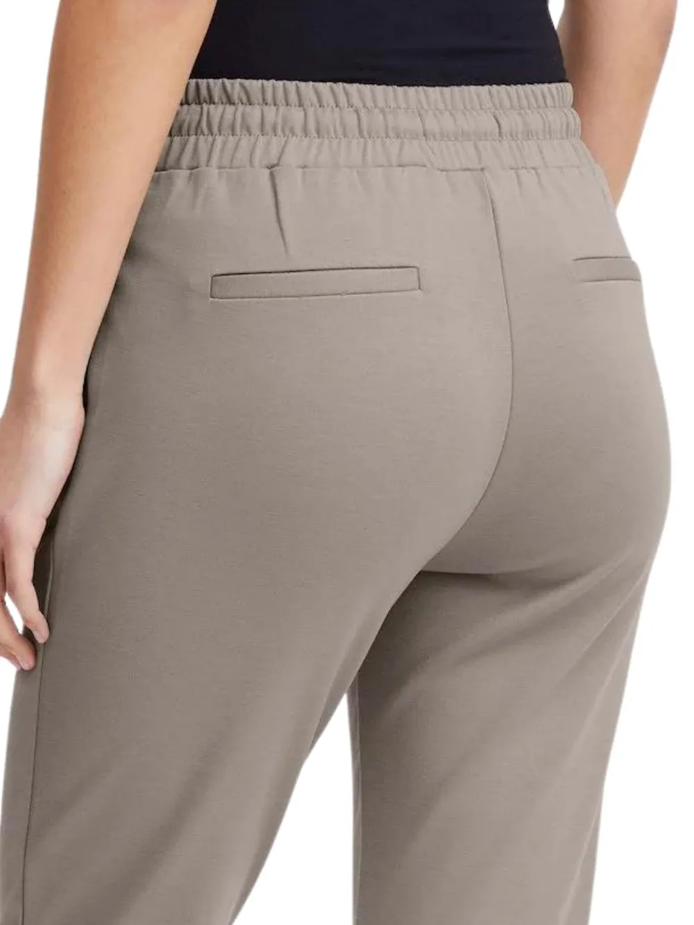 Pantalone Donna grigio con laccio in vita