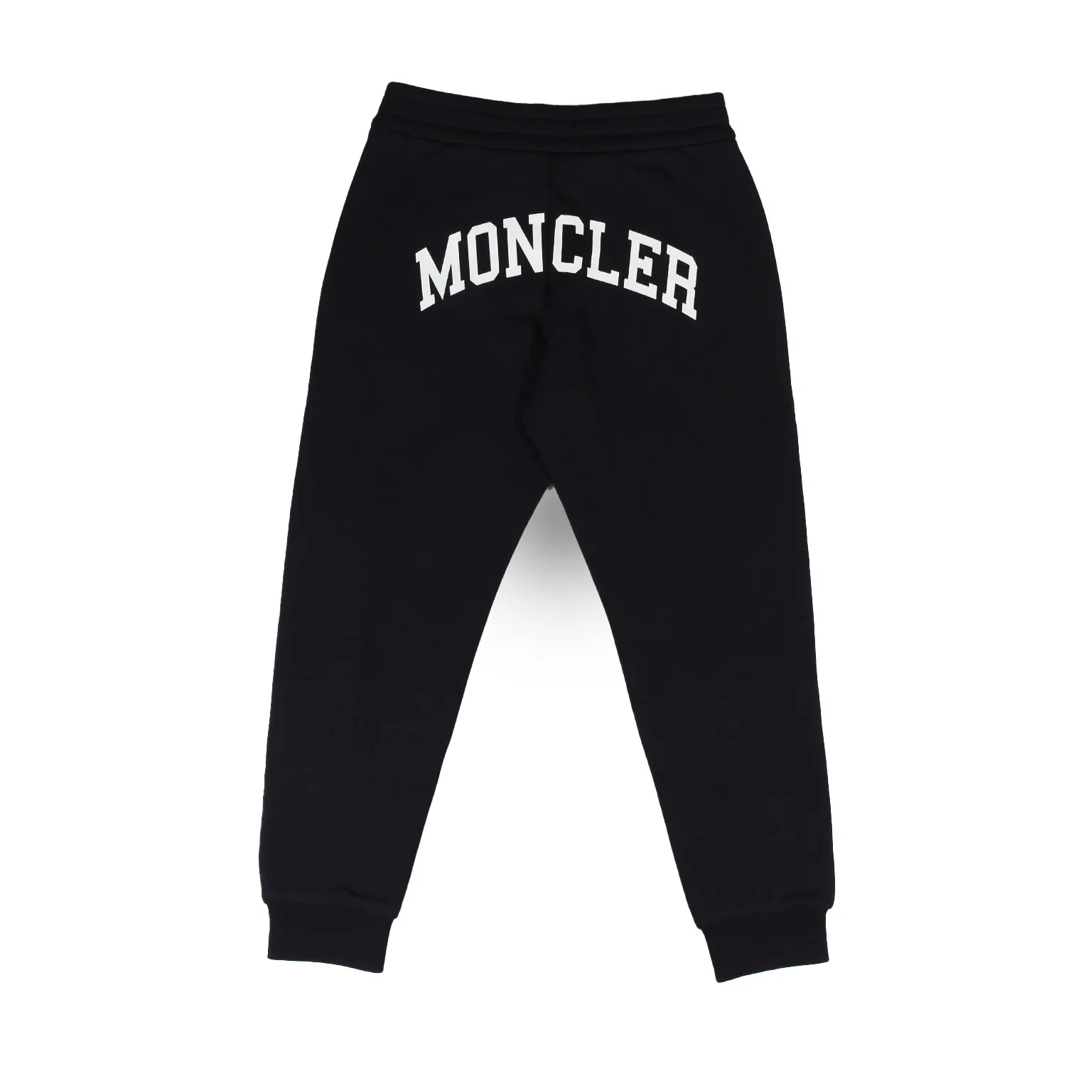 Pantalone Felpa Moncler Blu Notte Con Logo Bianco