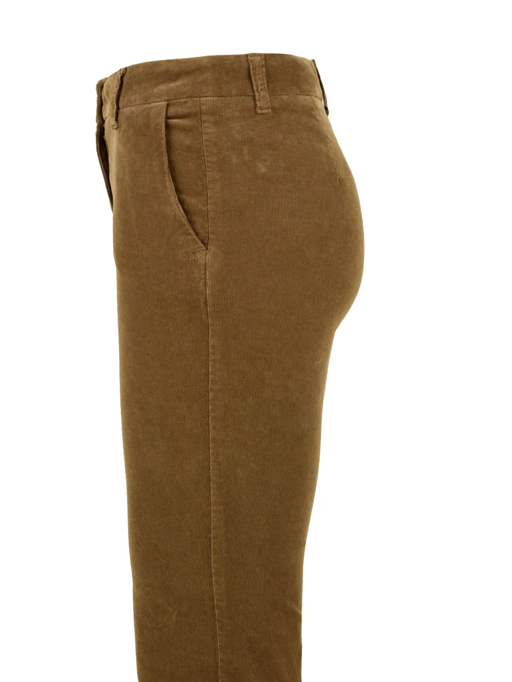 Pantalone in cotone aderente da Donna marrone