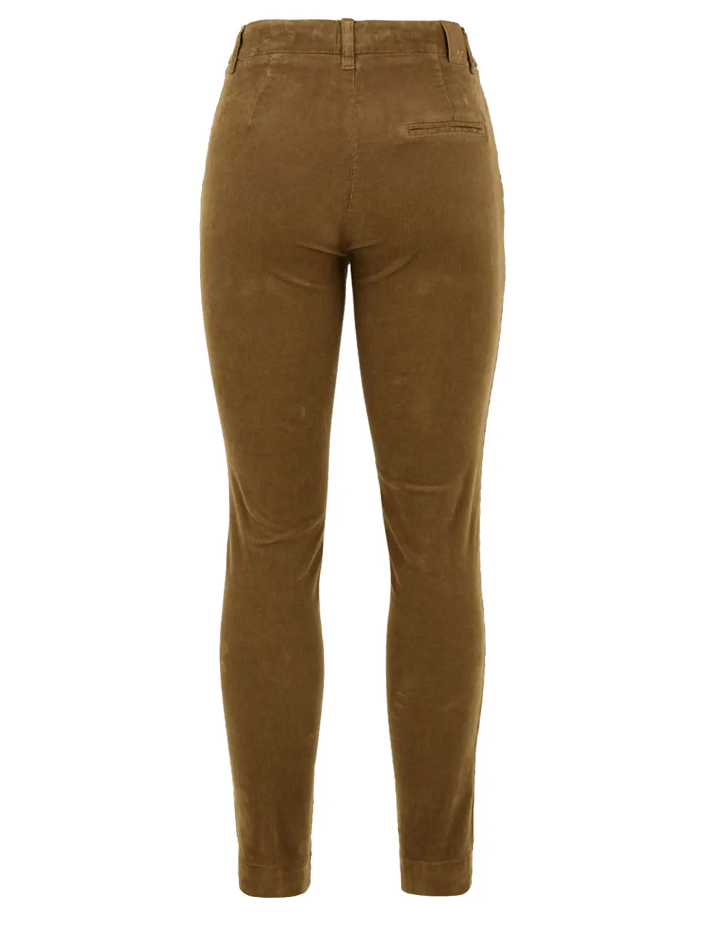 Pantalone in cotone aderente da Donna marrone