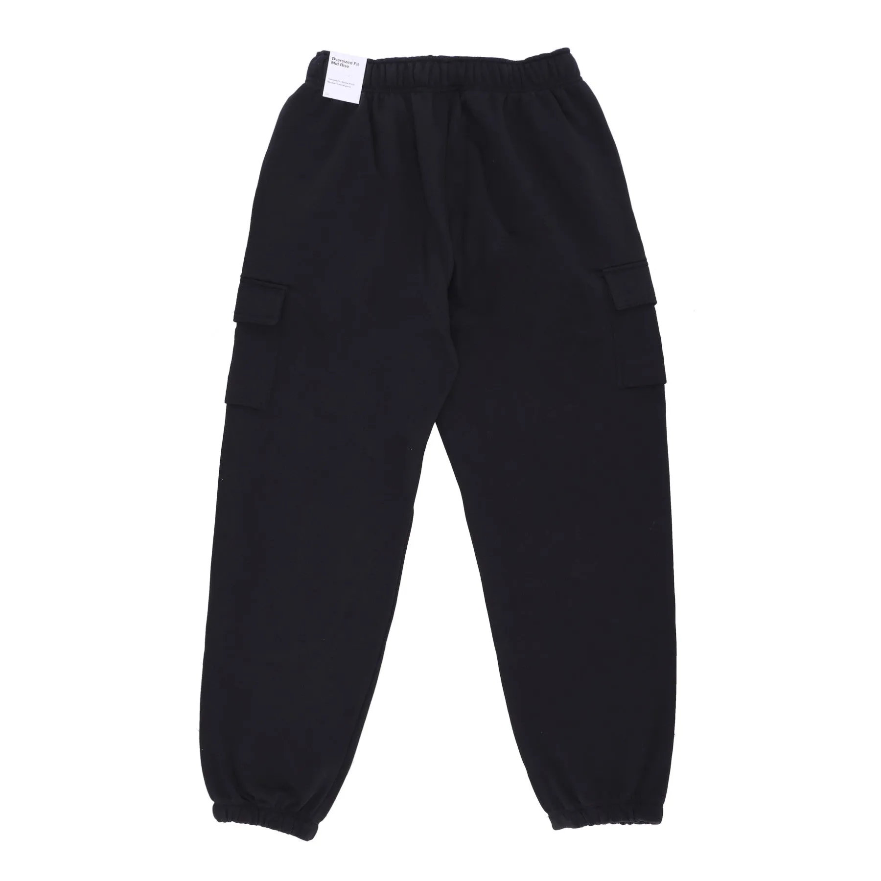 Pantalone Tuta Felpato Donna Sportswear Club Fleece Mid-rise Oversized Pant Cargo Black/white