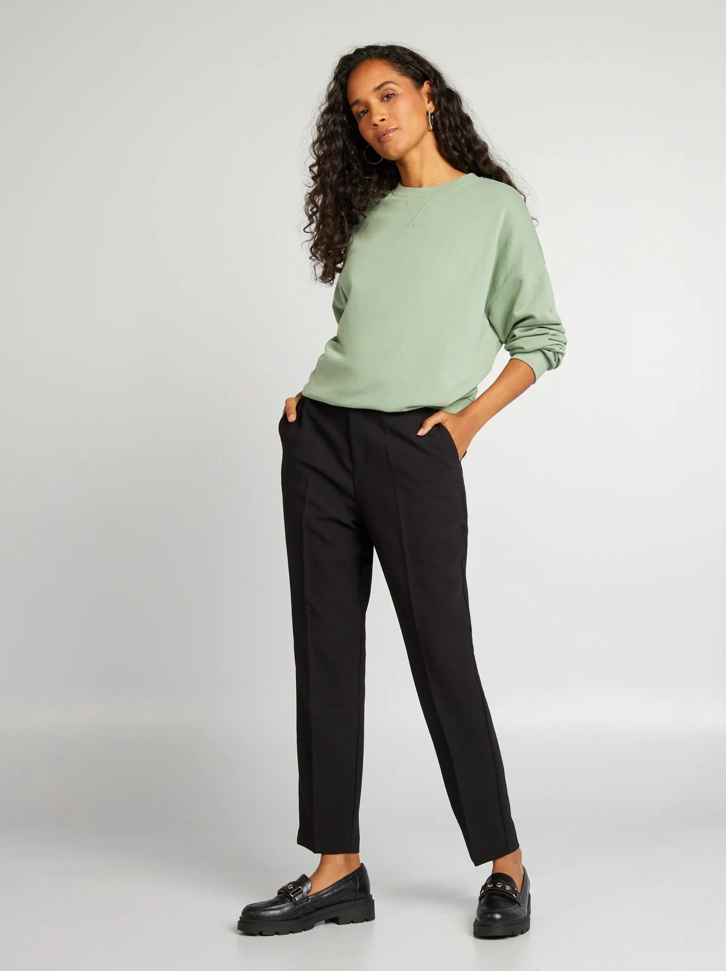 Pantaloni a sigaretta - nero