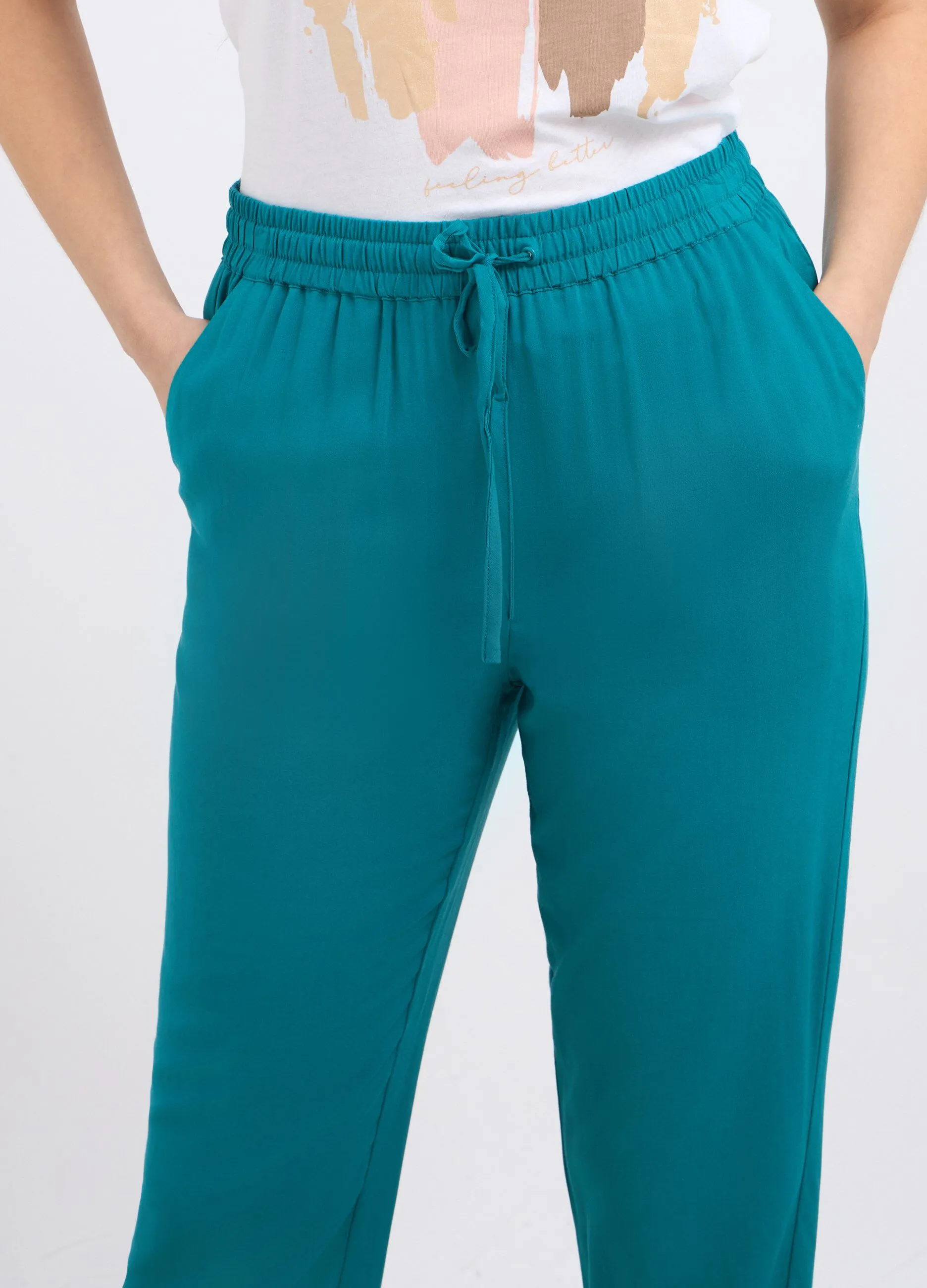 Pantaloni in pura viscosa donna