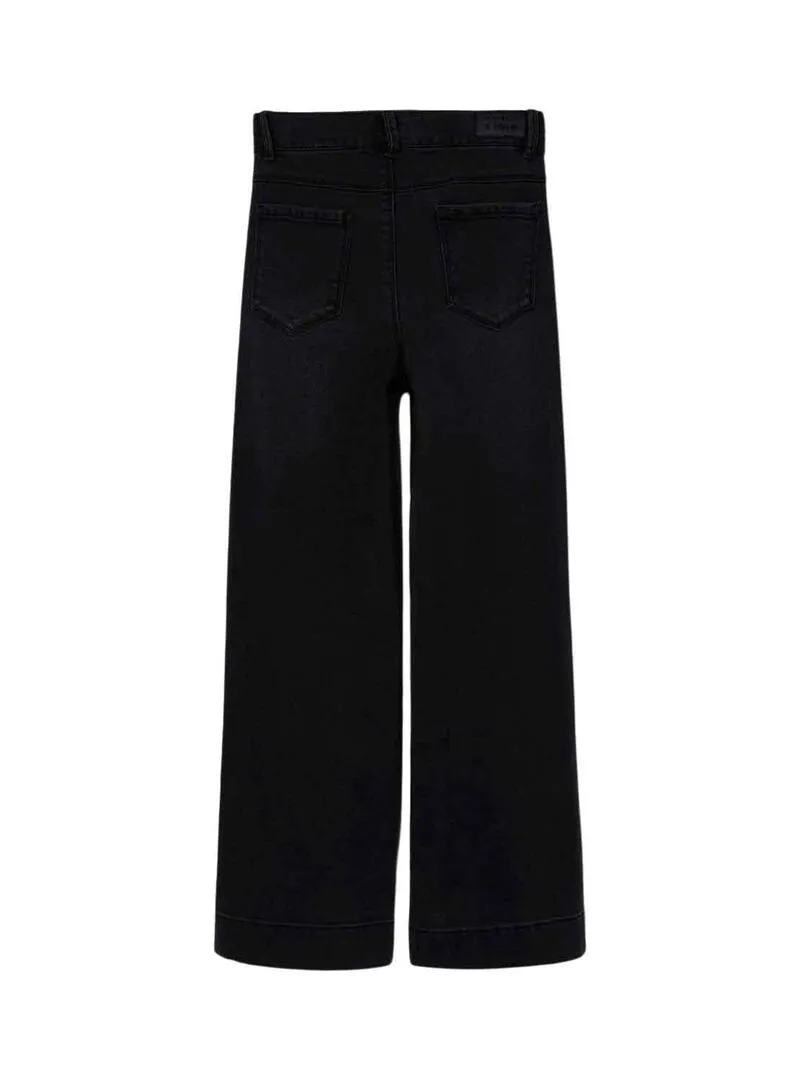 Pantaloni Jeans Name It Rosa Wide Nero Bambina