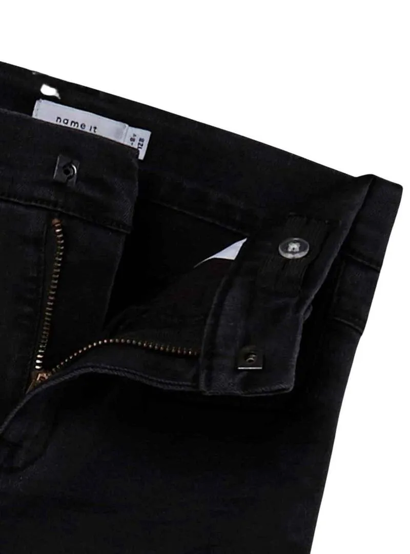 Pantaloni Jeans Name It Rosa Wide Nero Bambina