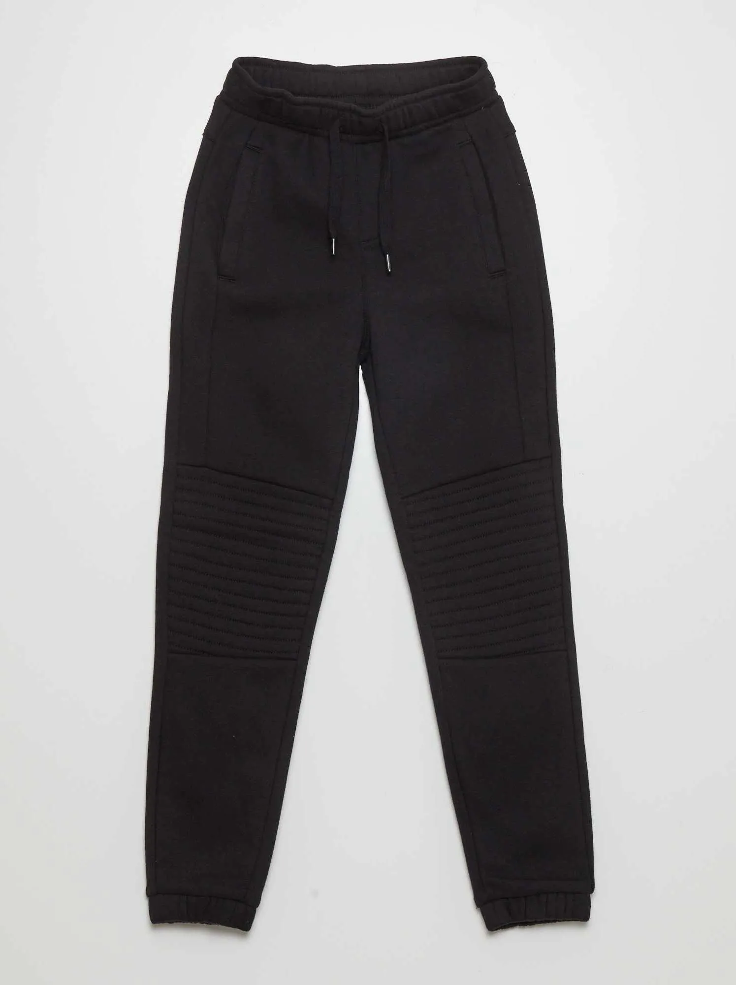 Pantaloni joggers in tessuto felpato - Taglio più aderente - nero