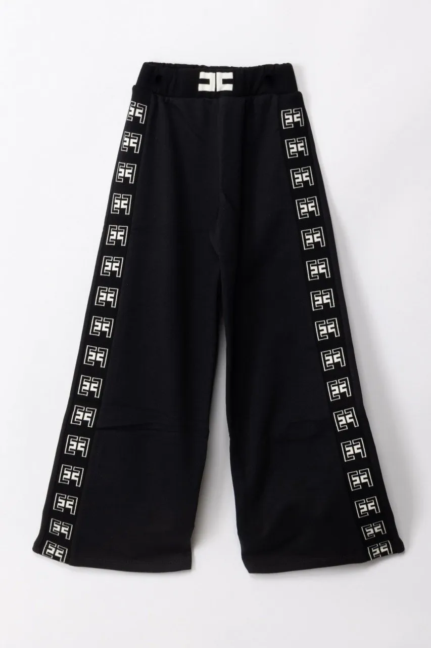 Pantaloni jogging con bande logate BLACK/BLACK-BURRO