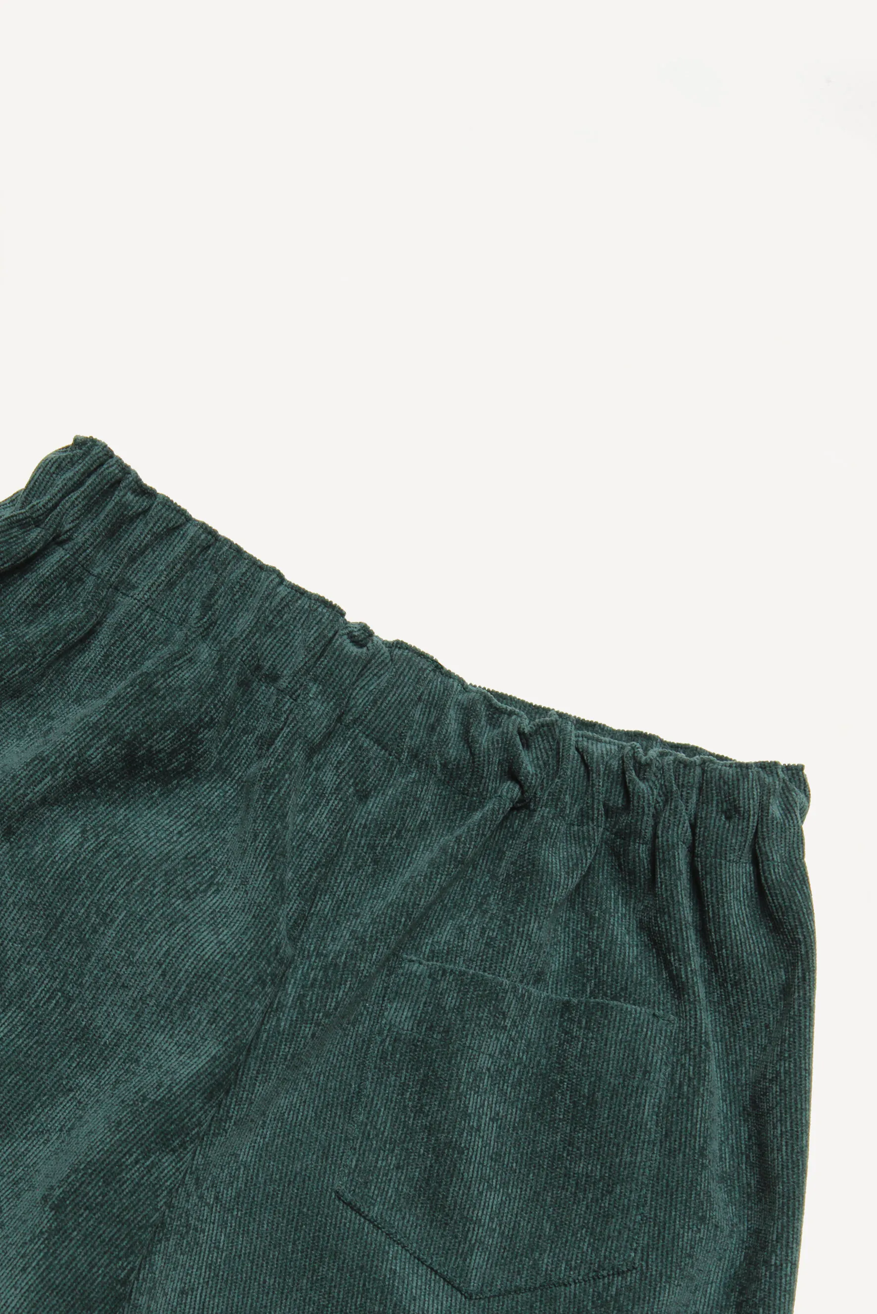 Pantaloni larghi bambina in velluto verde