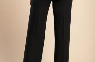 Pantaloni lunghi eleganti con gamba dritta, neri
