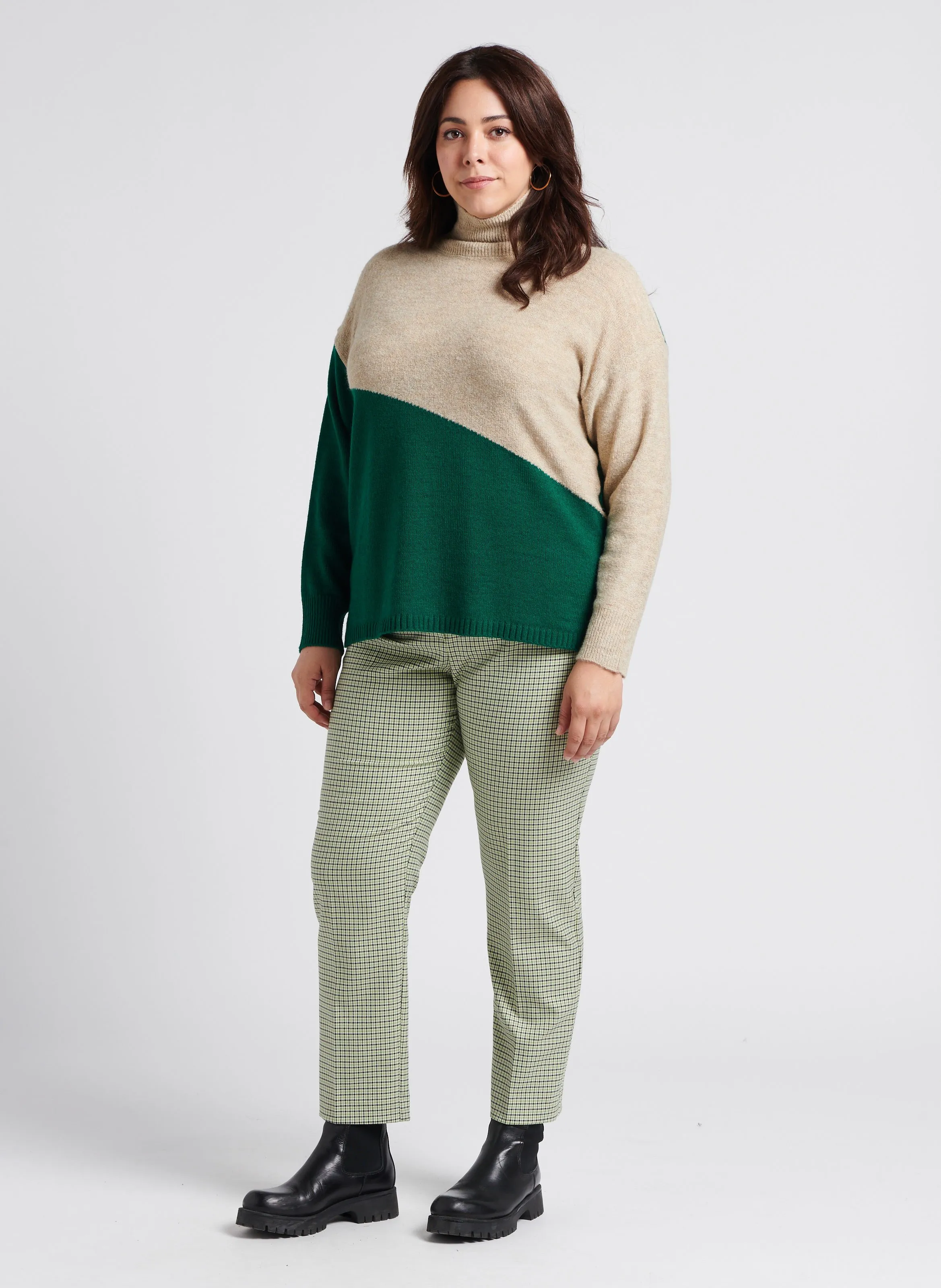  PERSONA by Marina Rinaldi   RADAR - Pantaloni dritti con motivo | Verde