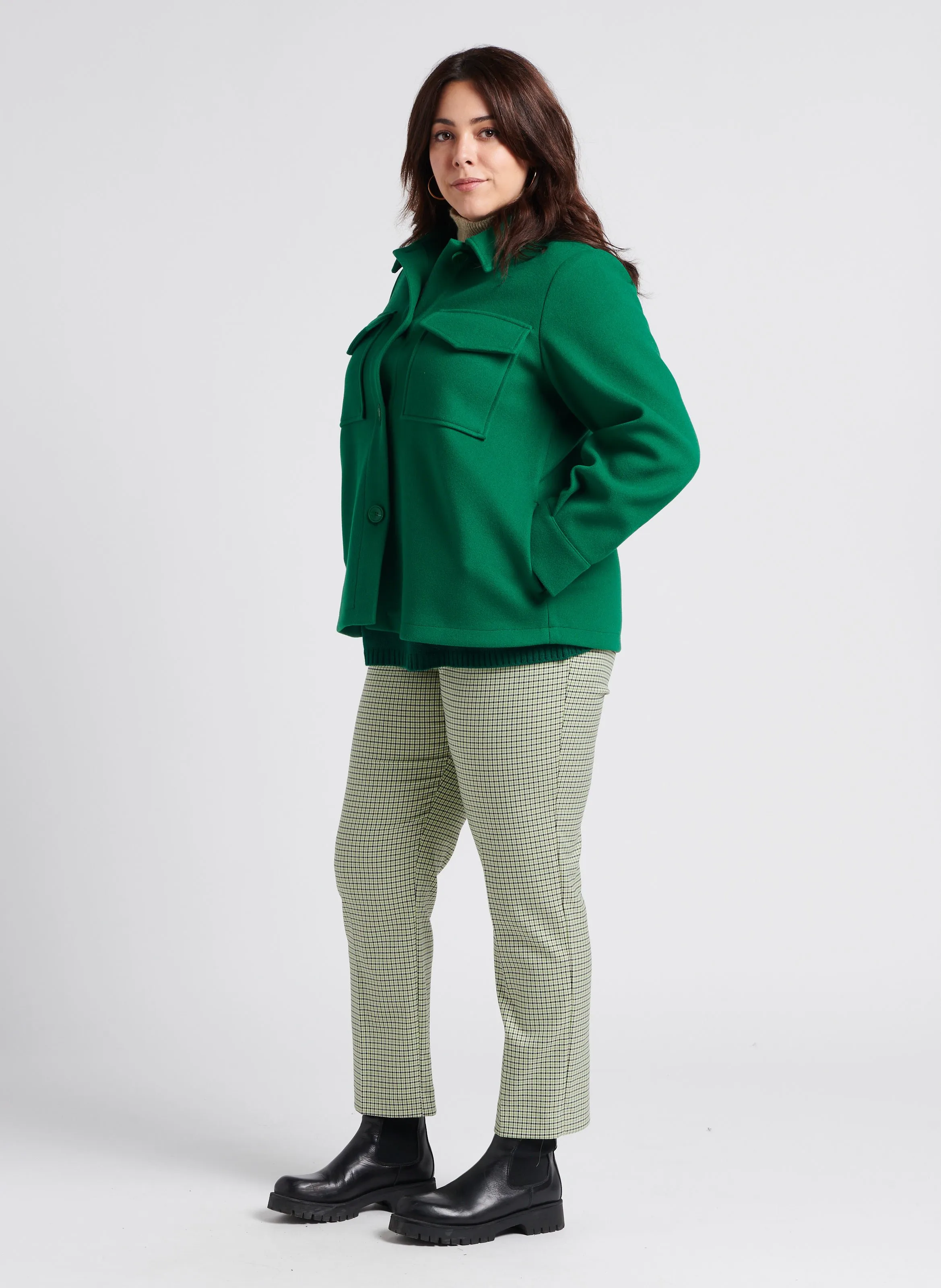  PERSONA by Marina Rinaldi   RADAR - Pantaloni dritti con motivo | Verde