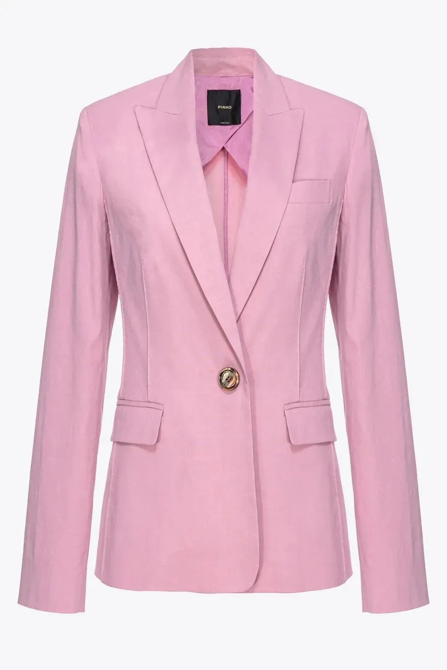 PINKO Blazer monopetto lino stretch