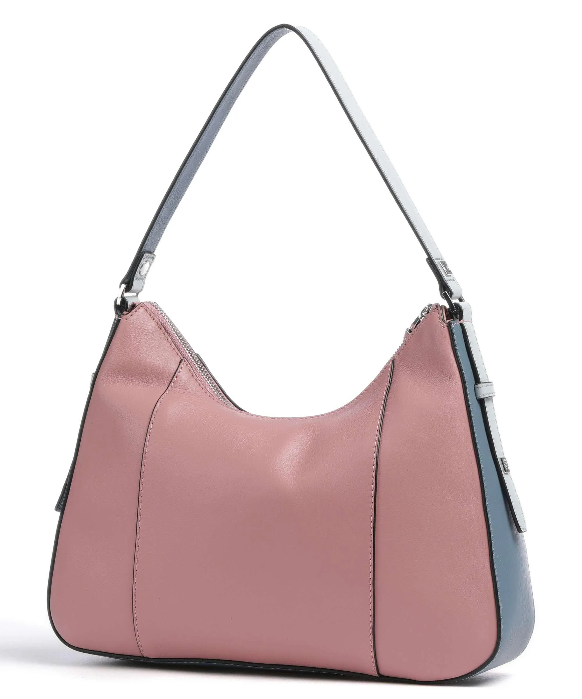 Piquadro Circle Borsa a spalla pelle di vacchetta finemente grana rosa  