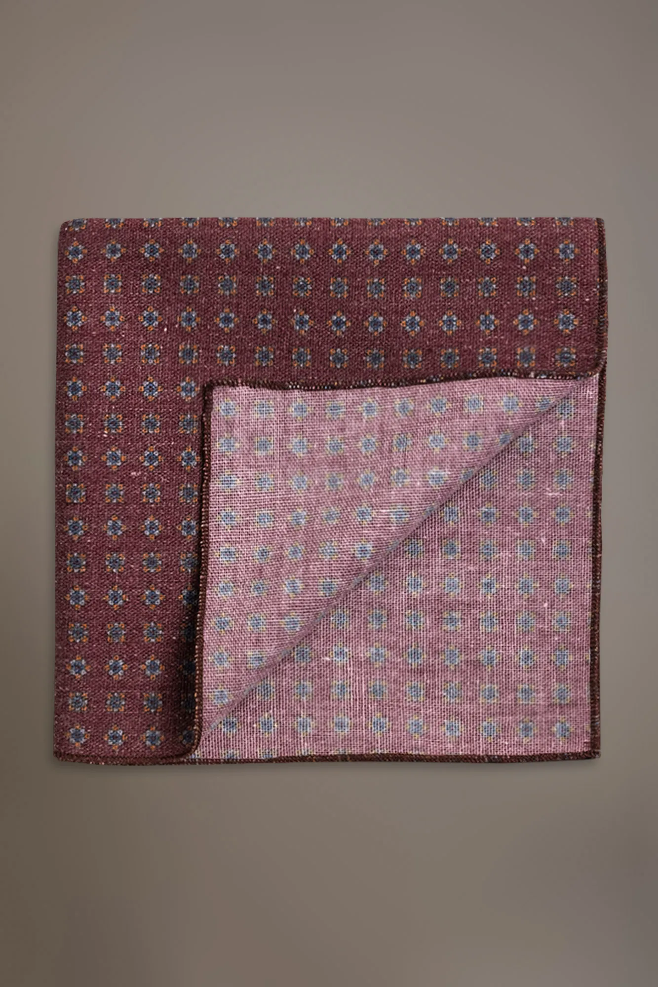 Pochette misto lino uomo disegno fantasia