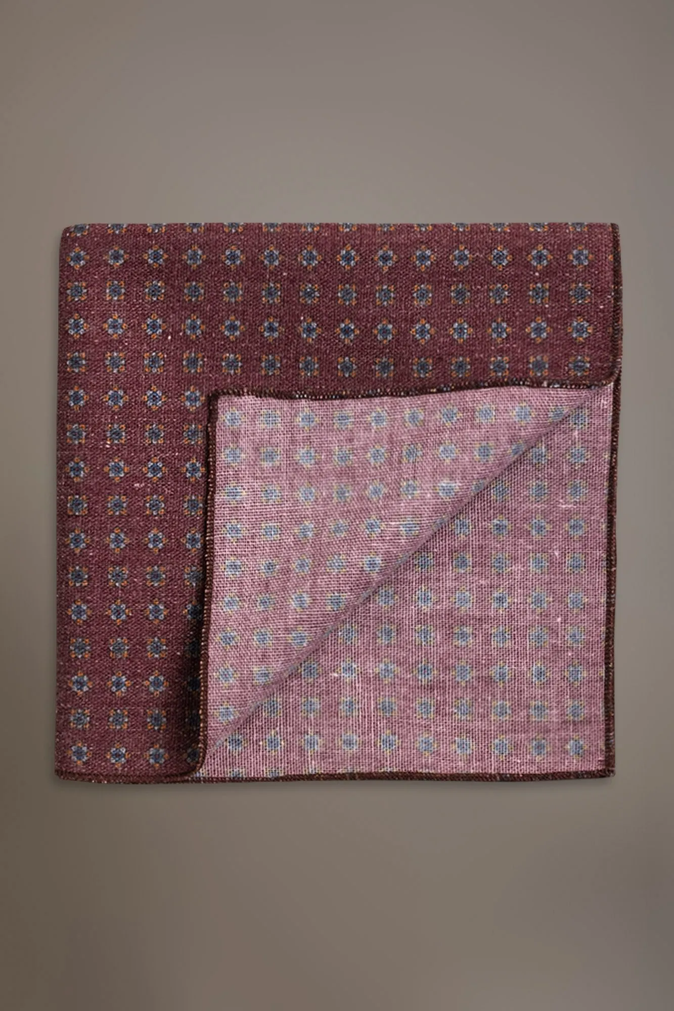 Pochette misto lino uomo disegno fantasia