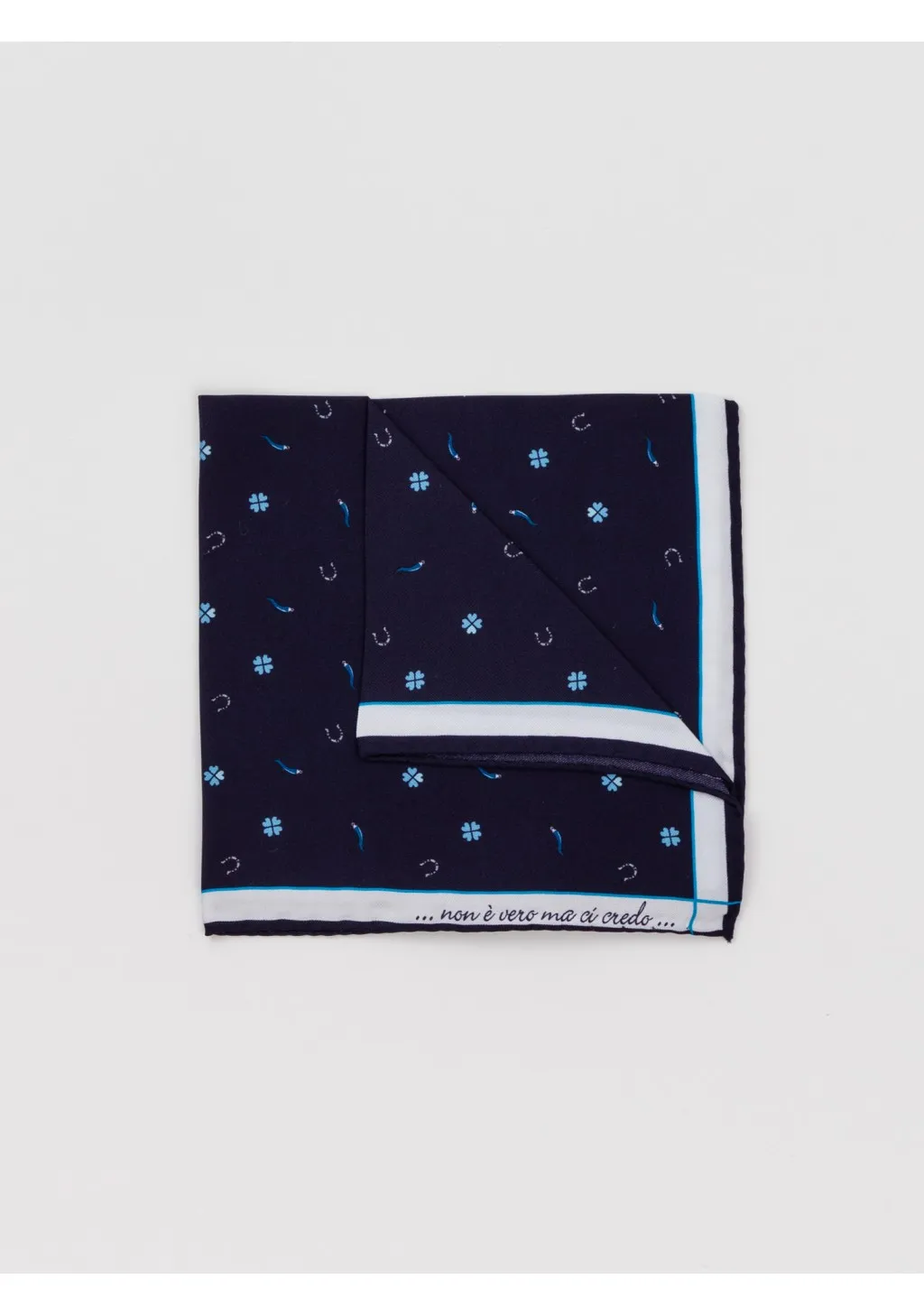 POCHETTE SETA SCARAMANTIA BLU