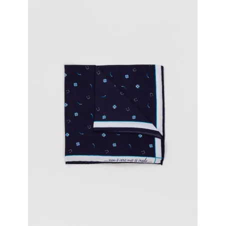 POCHETTE SETA SCARAMANTIA BLU