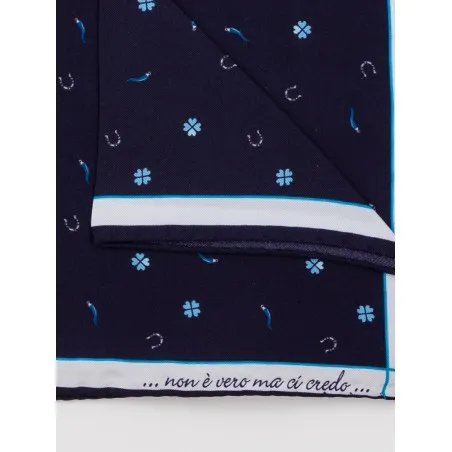 POCHETTE SETA SCARAMANTIA BLU