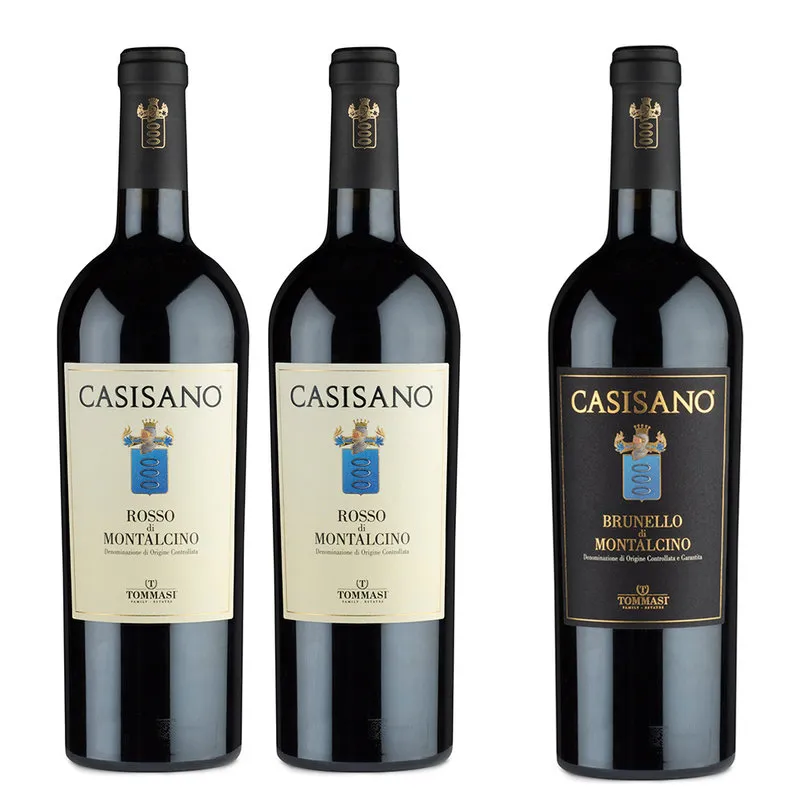 Podere Casisano 3 bottiglie miste: 2 Rosso di Montalcino DOC 2020 - 1 Brunello di Montalcino DOCG 2017