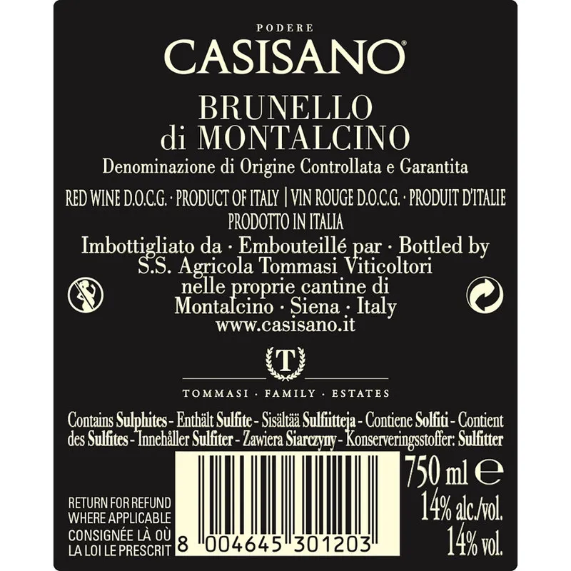 Podere Casisano 3 bottiglie miste con cassa in legno: 2 Brunello di Montalcino DOCG 2017 - 1 Rosso di Montalcino DOCG 2020