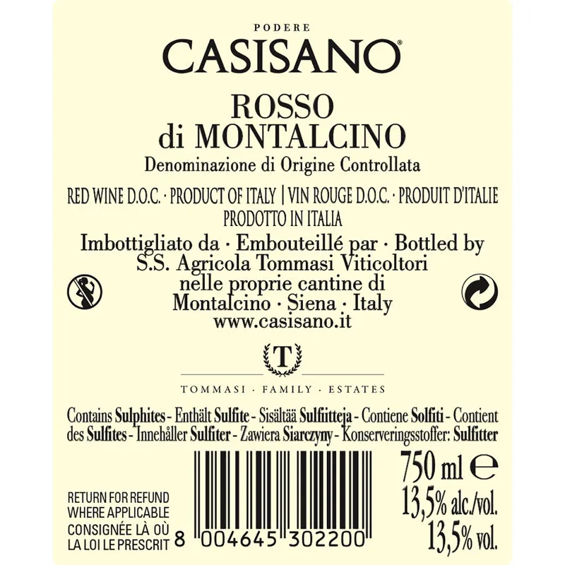 Podere Casisano 3 bottiglie miste con cassa in legno: 2 Brunello di Montalcino DOCG 2017 - 1 Rosso di Montalcino DOCG 2020