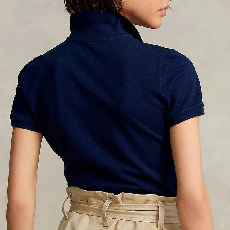 Polo slim fit stretch Newport Navy con pony 