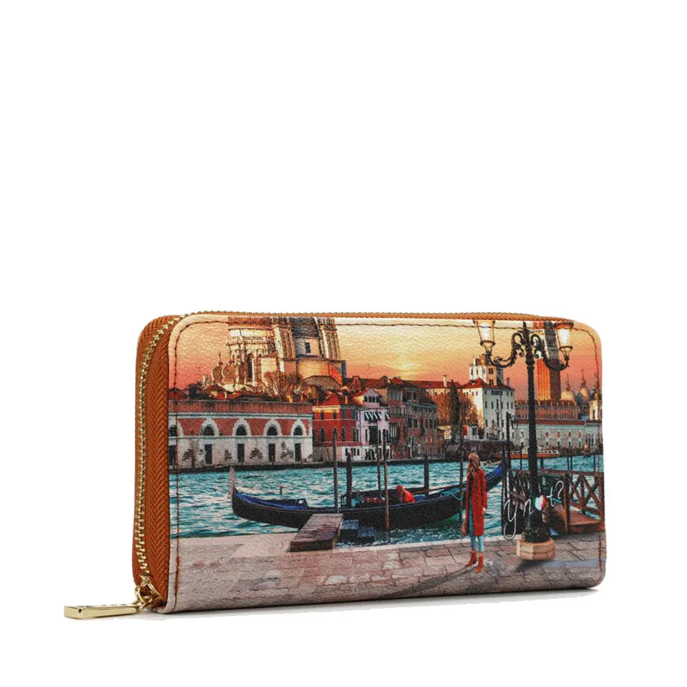 Portafoglio Donna Y NOT YES-361 Stampa Venice Sunset Chiusura Zip Around