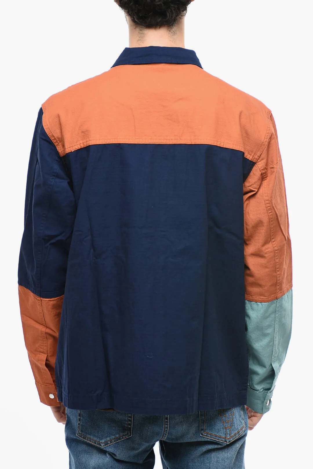 PUMA X BUTTER Overshirt in Cotone con Motivo Color Block e Zip