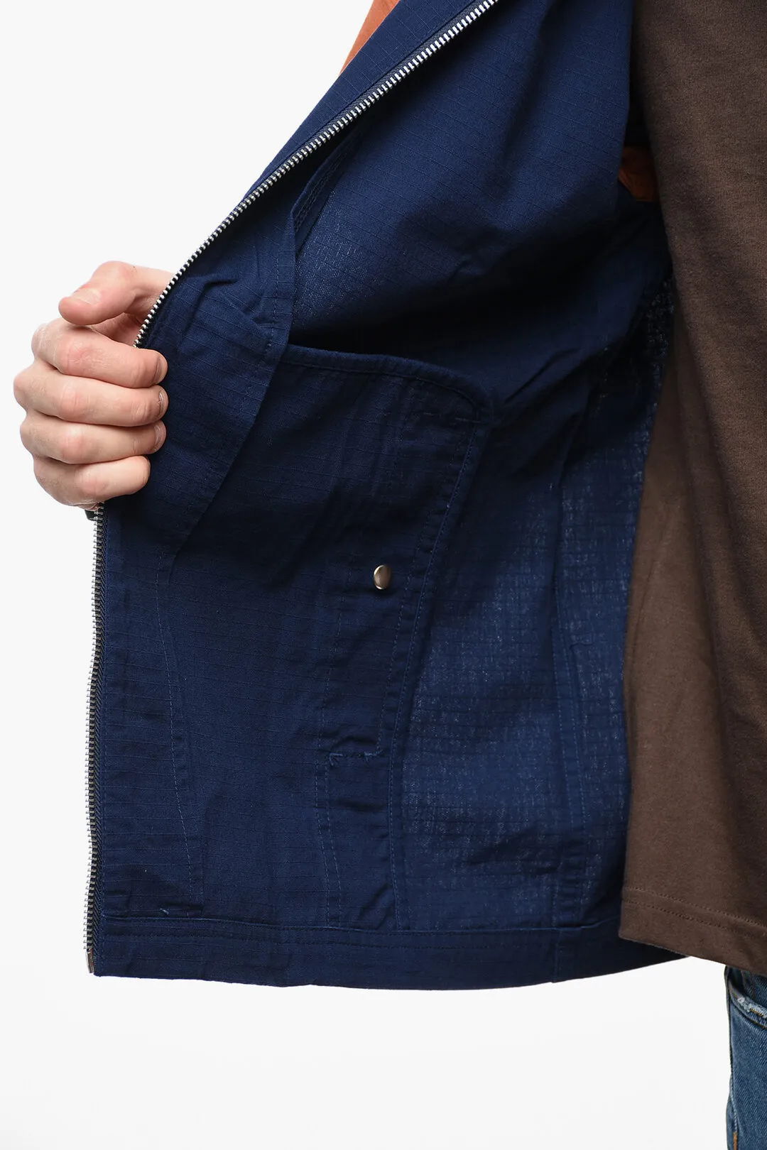 PUMA X BUTTER Overshirt in Cotone con Motivo Color Block e Zip