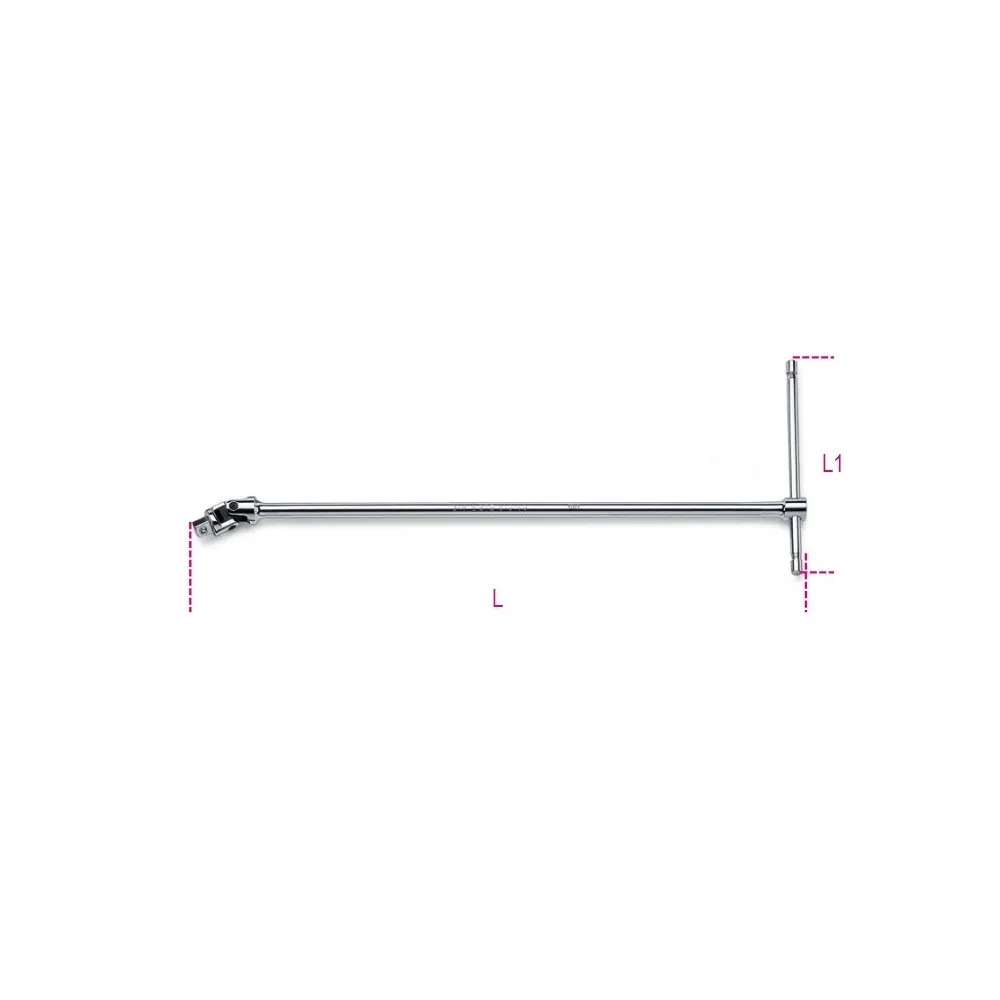 Quadro maschio 1/2" snodato a T cromato - Beta 920/40