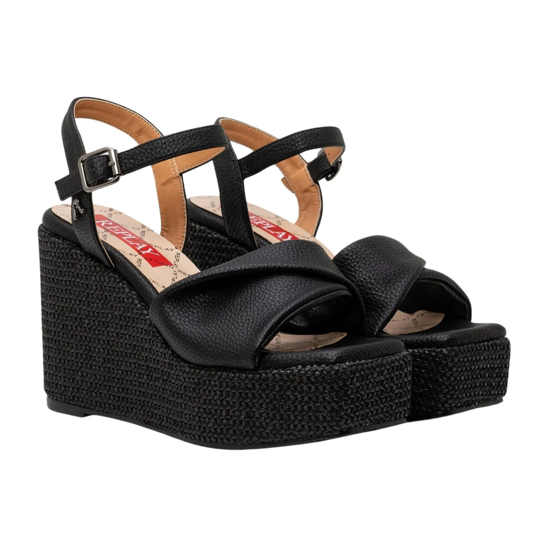 REPLAY Sandalo Con Zeppa Donna - RP6H0001S_W009R Nero  