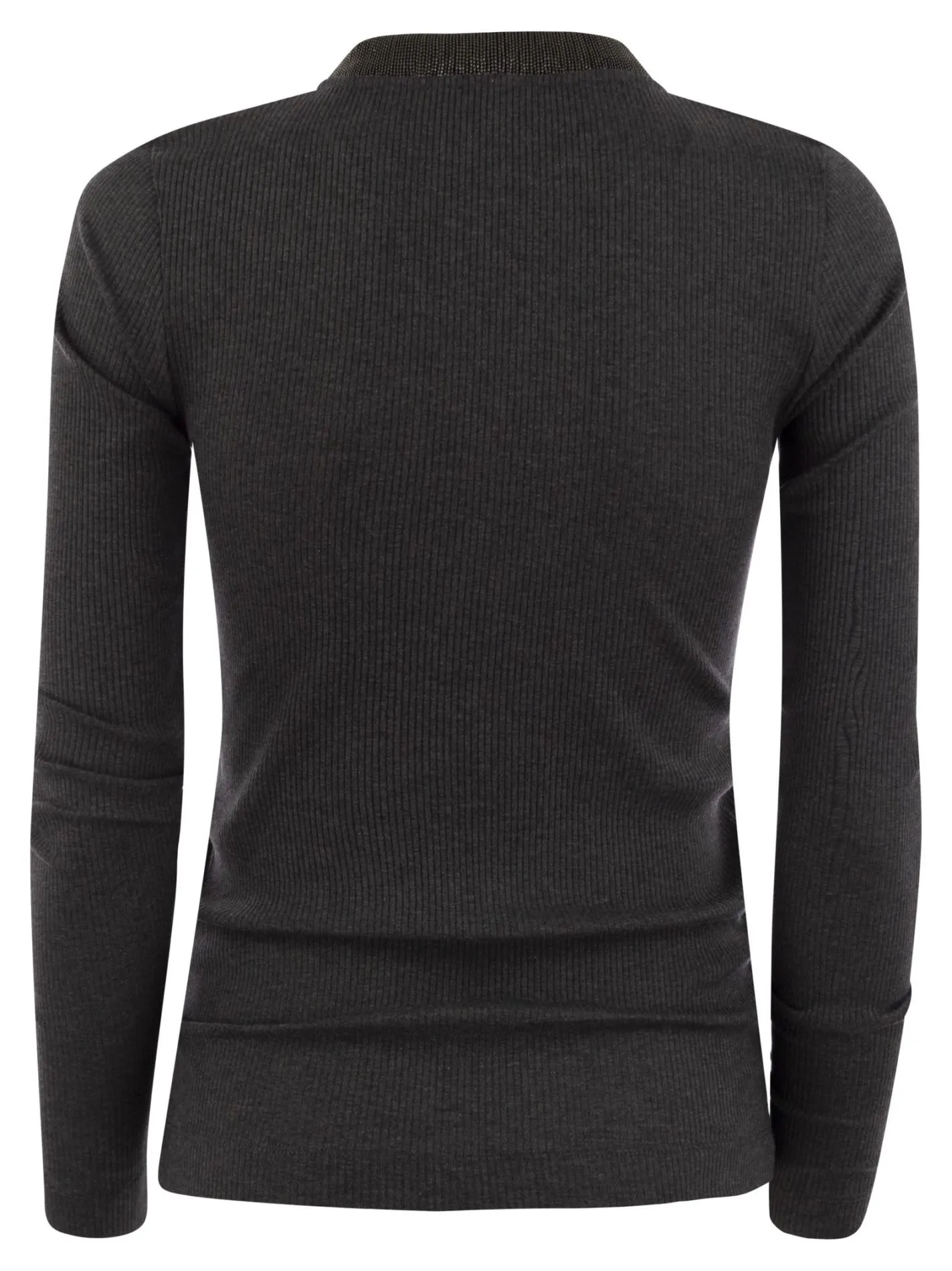 Ribbed stretch cotton jersey