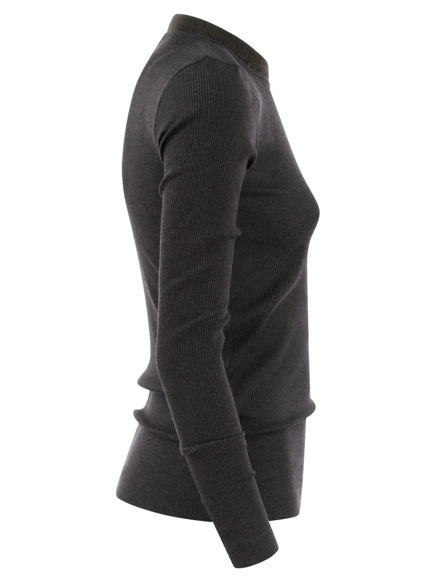 Ribbed stretch cotton jersey