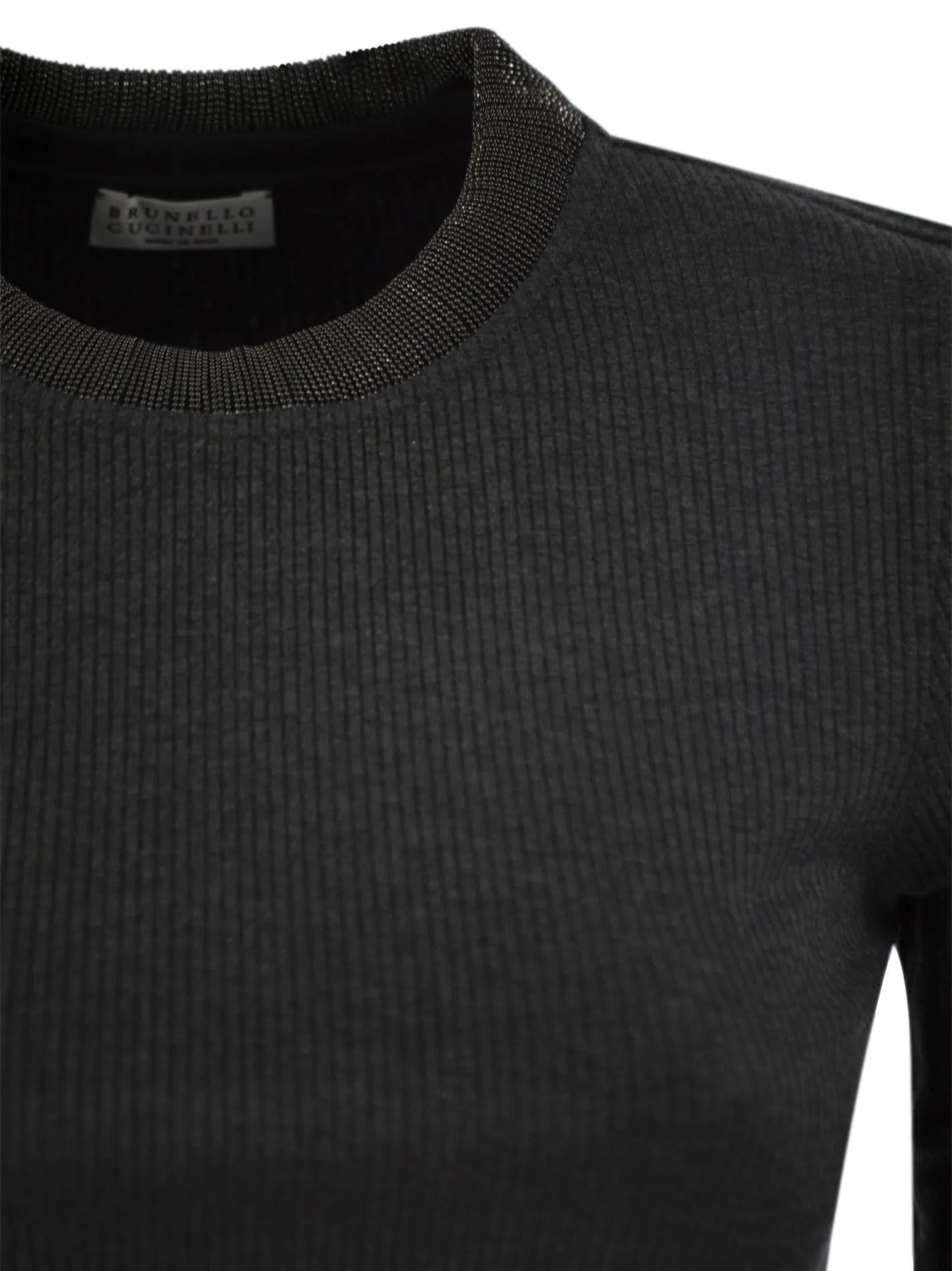Ribbed stretch cotton jersey