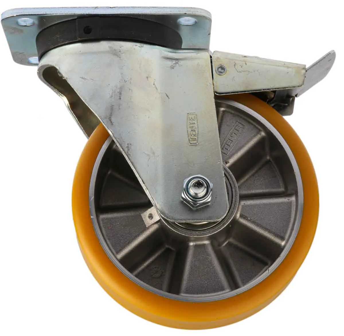 Ruota per carrelli orientabile con freno Tente in Poliuretano, Ø 160mm, 600kg
