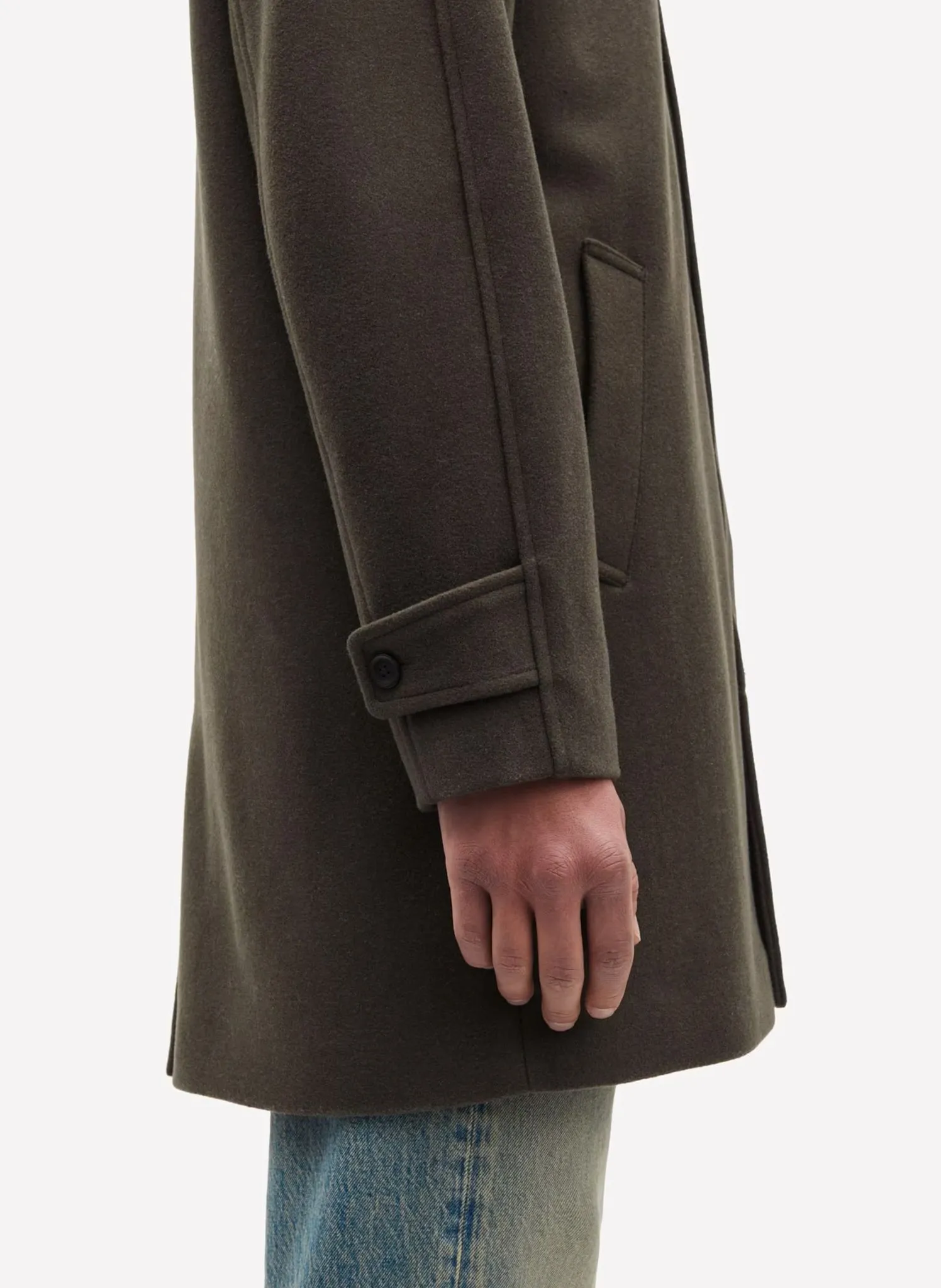  SAMSOE SAMSOE   SALABBY - Cappotto collo classico in misto lana | Verde