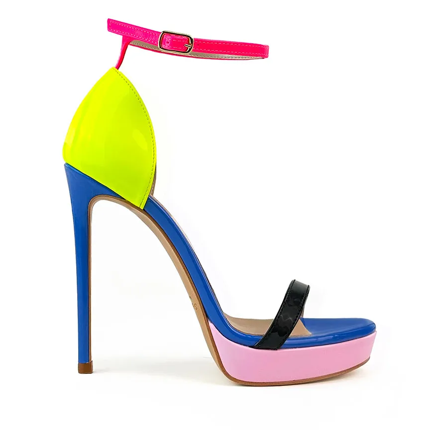 Sandalo vernice multicolor – COD. 42042 