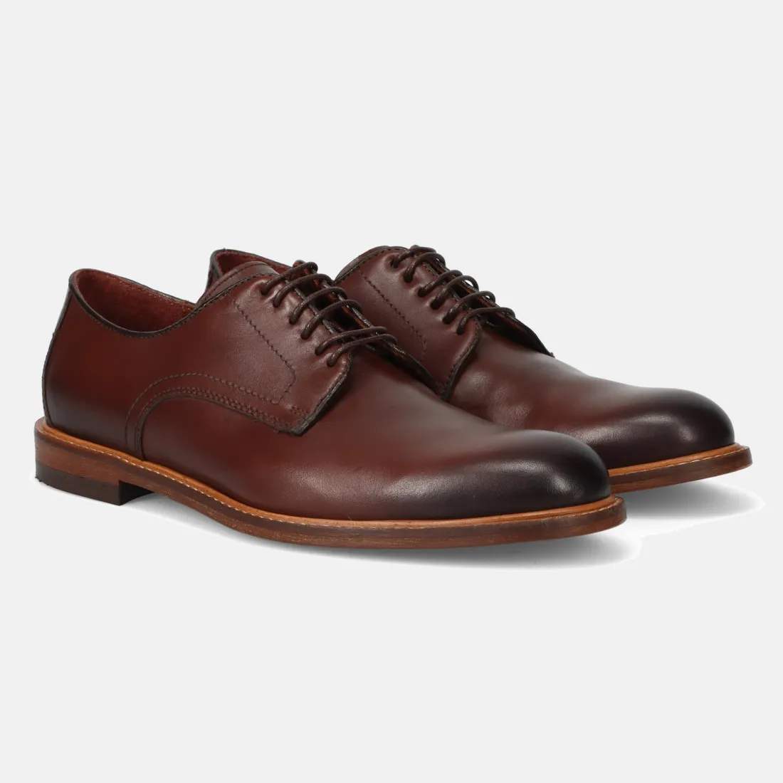 Scarpa derby da uomo stringata Marco Ferretti marrone in pelle