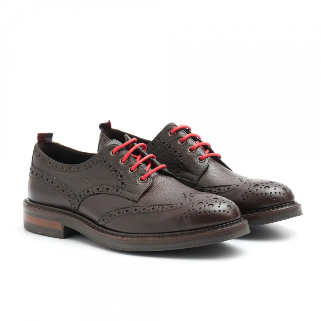 Scarpa derby Marco Ferretti in pelle testa di moro
