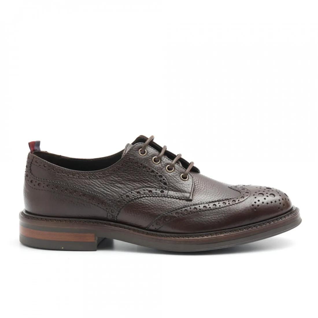 Scarpa derby Marco Ferretti in pelle testa di moro