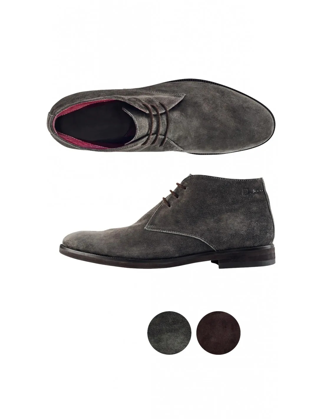 Scarpa polacco camoscio fondo gomma antiscivolo