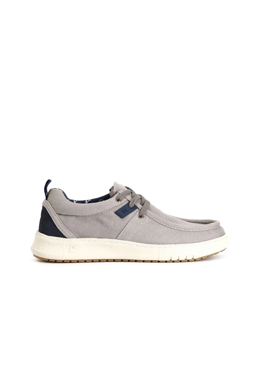 scarpe allacciate in tessuto grigio