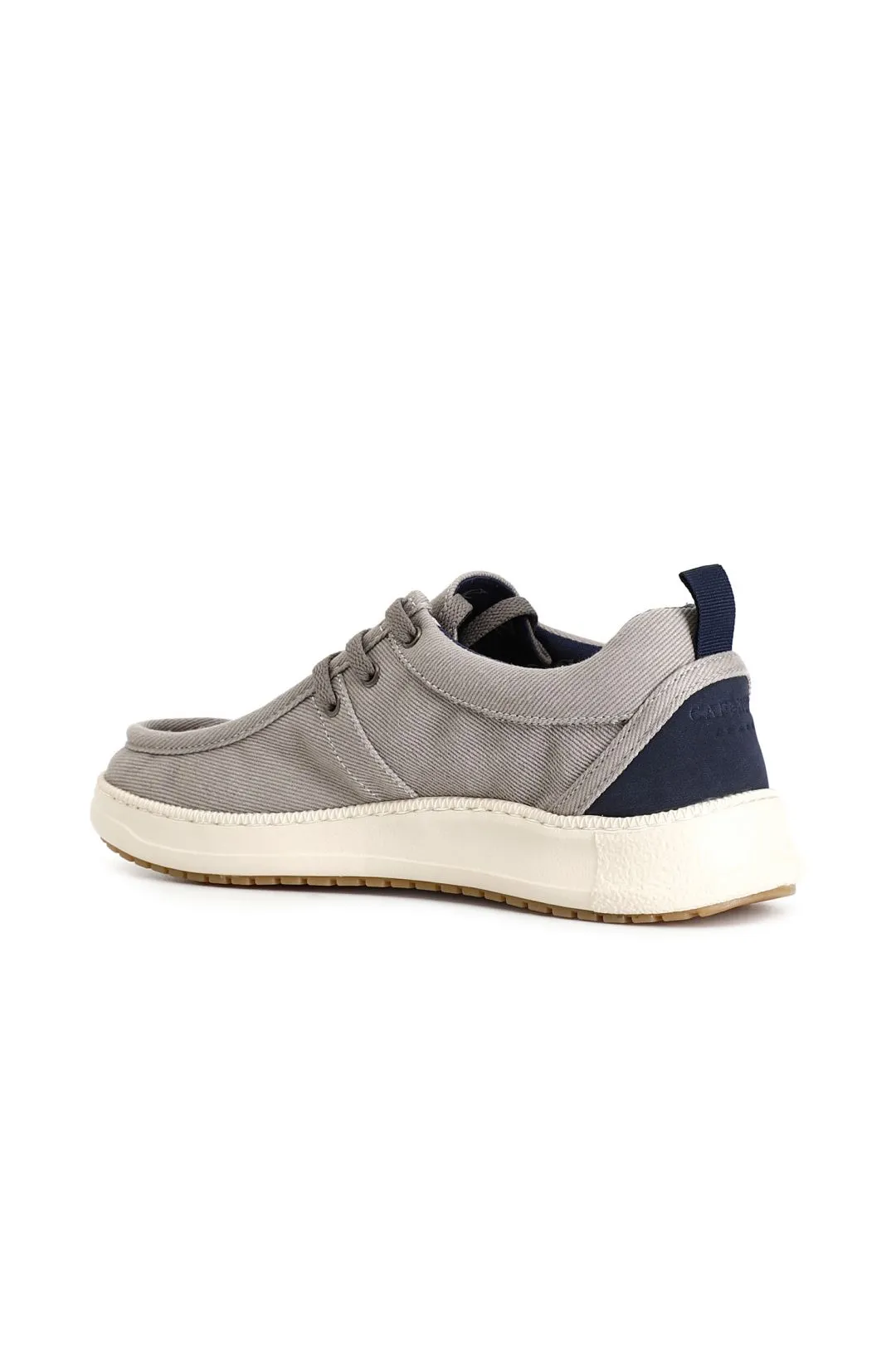 scarpe allacciate in tessuto grigio