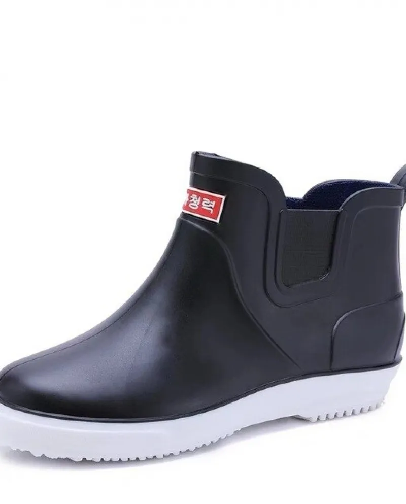 Scarpe antipioggia da uomo in pvc, stivaletti in gomma antiscivolo impermeabili, scarpe da lavoro in acqua, stivaletti comodi